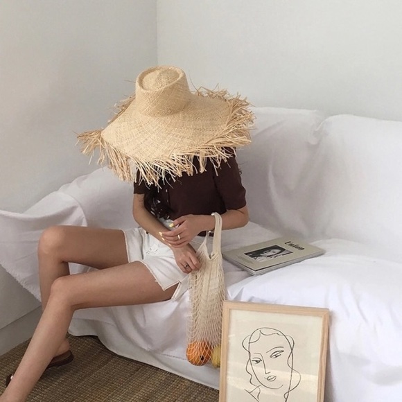 French Market Cotton Open Net Short Handle Tote - Picture 6 of 7